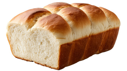 Baked loaf of pullman bread shows golden-brown crust and soft white crumb.
