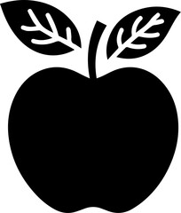 Black and White Apple Icon