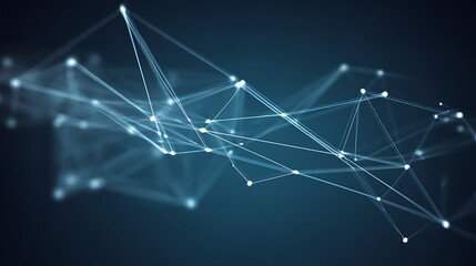 Abstract network of interconnected points and lines.
