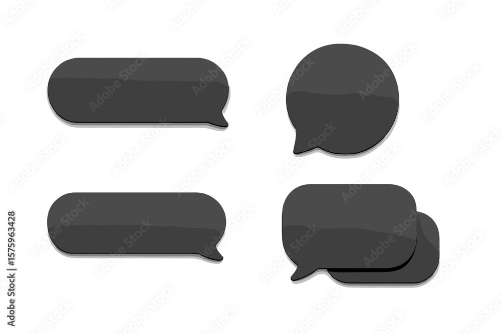 Fototapete vector chat bubbles for messenger. speech bubble icons for sms, message, dialog, comment. dark or ni