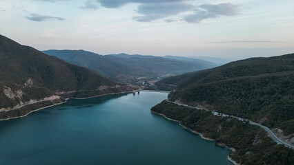 Zhinvali Reservoir in Georgia - a man-made structure and a must-see tourist attraction
