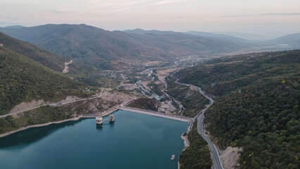 Zhinvali Reservoir in Georgia - a man-made structure and a must-see tourist attraction