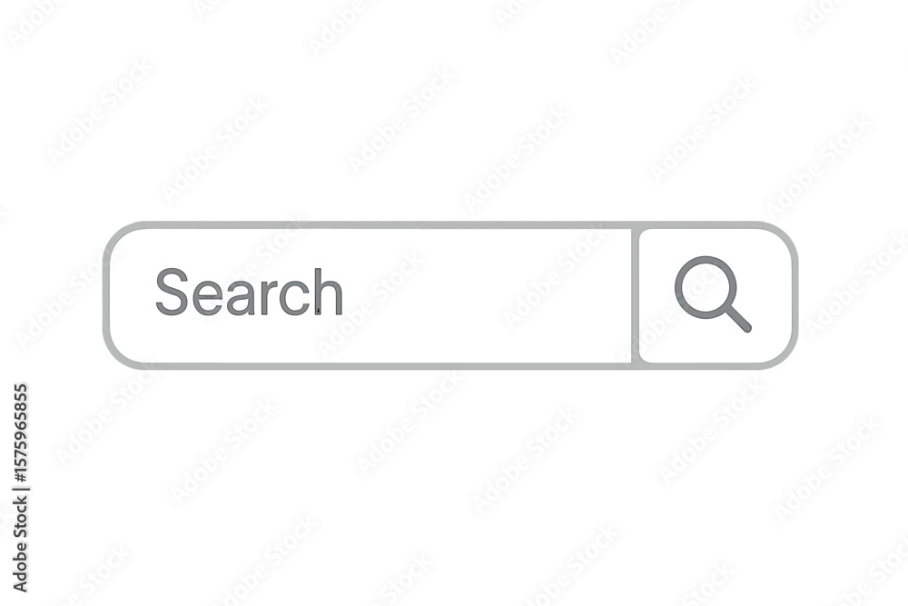 Aufkleber search bar interface vector. web ui search box. navigation bar icon. magnifying glass symbol. minima