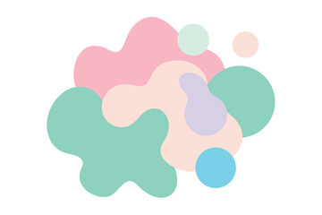 Obraz premium Abstract Pastel Shapes Fluid Organic Forms Design Element Ai Generated