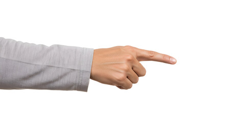 Hand Pointing Right Isolated on White Background for Directional Guidance