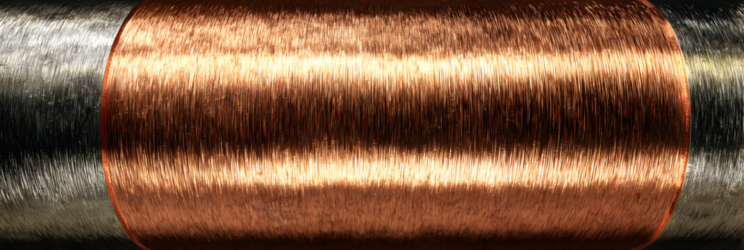 Shiny bronze copper metallic background. Light reflection metal texture wallpaper.