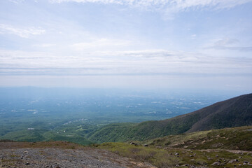 栃木県の那須にある山の展望台