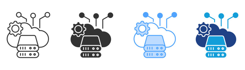 Infrastructure Icon Set Multiple Style Collection