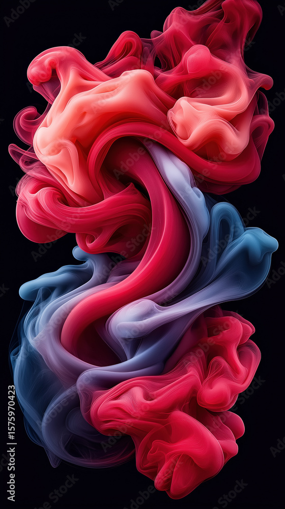 Poster colorful swirling patterns create a mesmerizing visual display