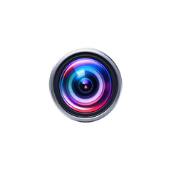 Vibrant Camera Lens Close-Up Colorful Photography Technology