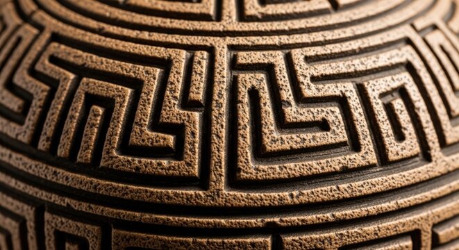 An artisanal marajoara ceramic vase from the brazilian amazon