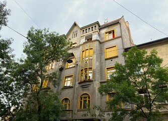 Building facade. Budapest.