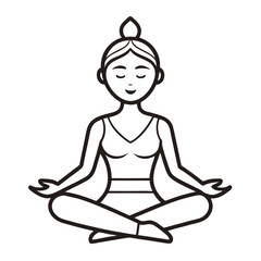 yoga woman silhouette