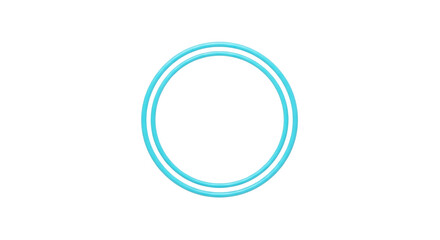 Double blue circle shape animation isolated PNG with Transparent Background