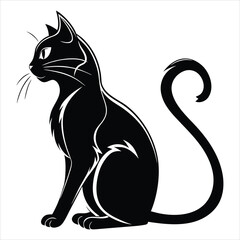  “Elegant Silhouette Cat Design Concept”