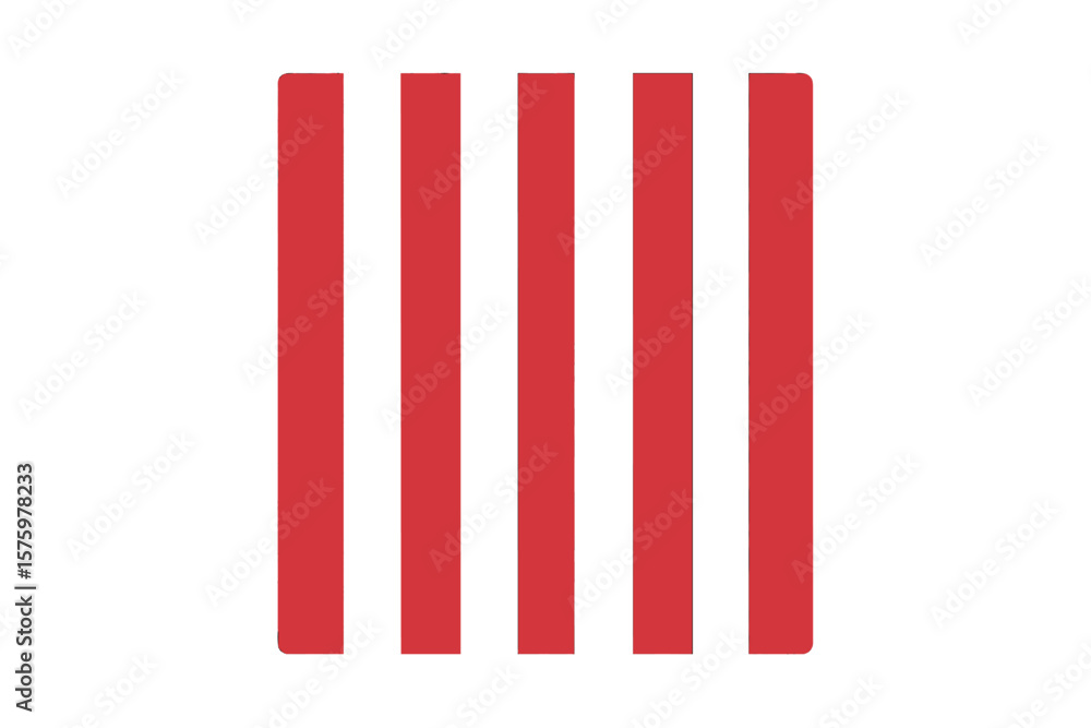 Poster red and white vertical stripes pattern. simple geometric background design. minimalist abstract vect