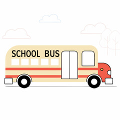 School Bus Vector Icon