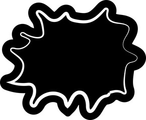 Black speech bubble, dialog, talk, speech, think