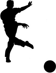Bolling player silhouette vector 