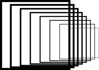 Square gradient line with blending. Technology concept