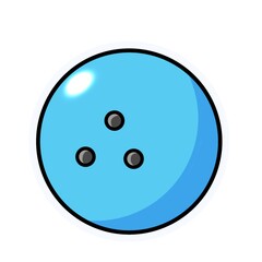 blue button isolated on white background