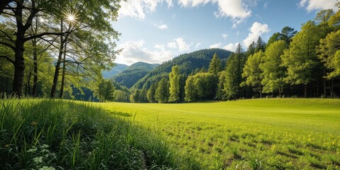Scenic Nature Landscape at Forest's Edge