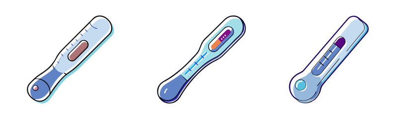 Pregnancy tests and electronic thermometers, representing the process of diagnostic medical devices 