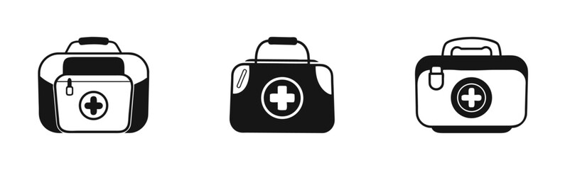 first aid kits with the symbol of health care 