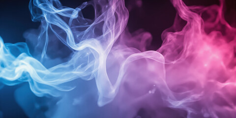 Obraz premium Abstract Pink and Blue Smoke Wisps of pink and blue smoke intertwine and diffuse, creating an abstract, ethereal composition