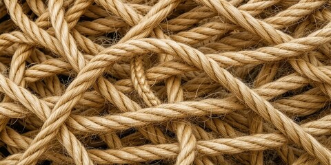 Woven Brown Rope Textured Background