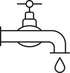 Water supply icon. Modern water supply symbol template for graphic and web design, plumbing services, infrastructure, utility, sustainability, clean water projects, eco concepts.