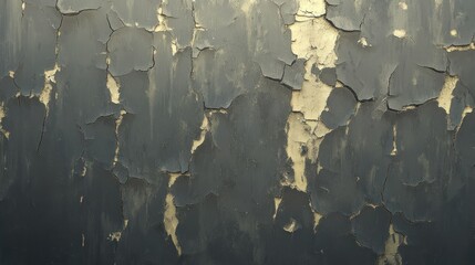 Obraz premium Aged, weathered dark gray surface with peeling paint.