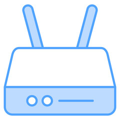 Obraz premium Router Blue Icon Element For Design