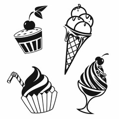 set of cupcakes