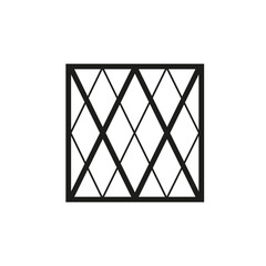 Geometric square logo icon. Square concept vector design with minimalistic linear style
