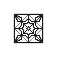 Geometric square logo icon. Square concept vector design with minimalistic linear style