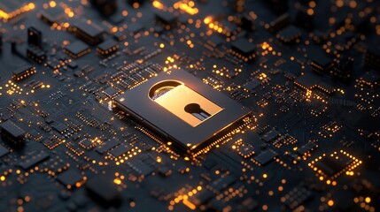 Digital security system on a circuit board.