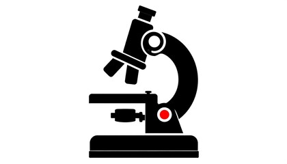 Simple black microscope icon (1)