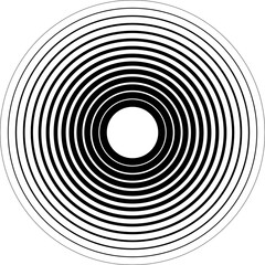 Obraz premium Circle with halftone line elements, sound wave