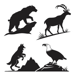 silhouettes of animals