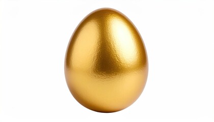 Golden egg, isolated on white background