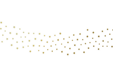 Gold Star Confetti Scattered on White