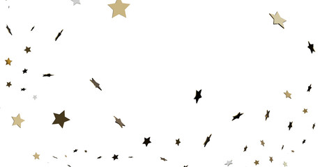Gold Black Star Confetti Background
