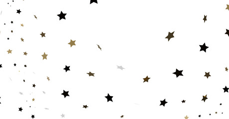 Scattered Stars on White Background