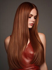 Fototapeta premium Editorial fashion portrait in natural light with strong styling and modern elegance #14