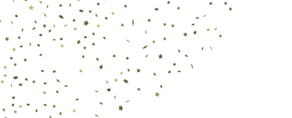 Scattered gold stars on white, perfect for celebrations, backgrounds, and festive designs.