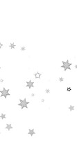 Simple image of gray stars scattered on a white background. Ideal for backgrounds, designs, and more.