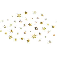 A festive image featuring gold stars scattered against a white backdrop, ideal for celebrations.