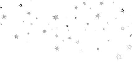 High-resolution image of gray stars scattered on a white background. Perfect for various design projects.