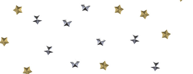 Fototapeta premium Elegant background with gold and silver stars. Perfect for holidays, celebrations, or festive designs.